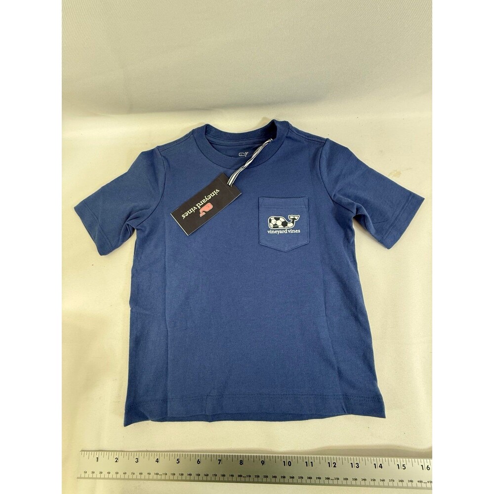 Vineyard Vines BOYS' SOCCER BALL WHALE SS TEE Color Moonshine Size 3T NWT